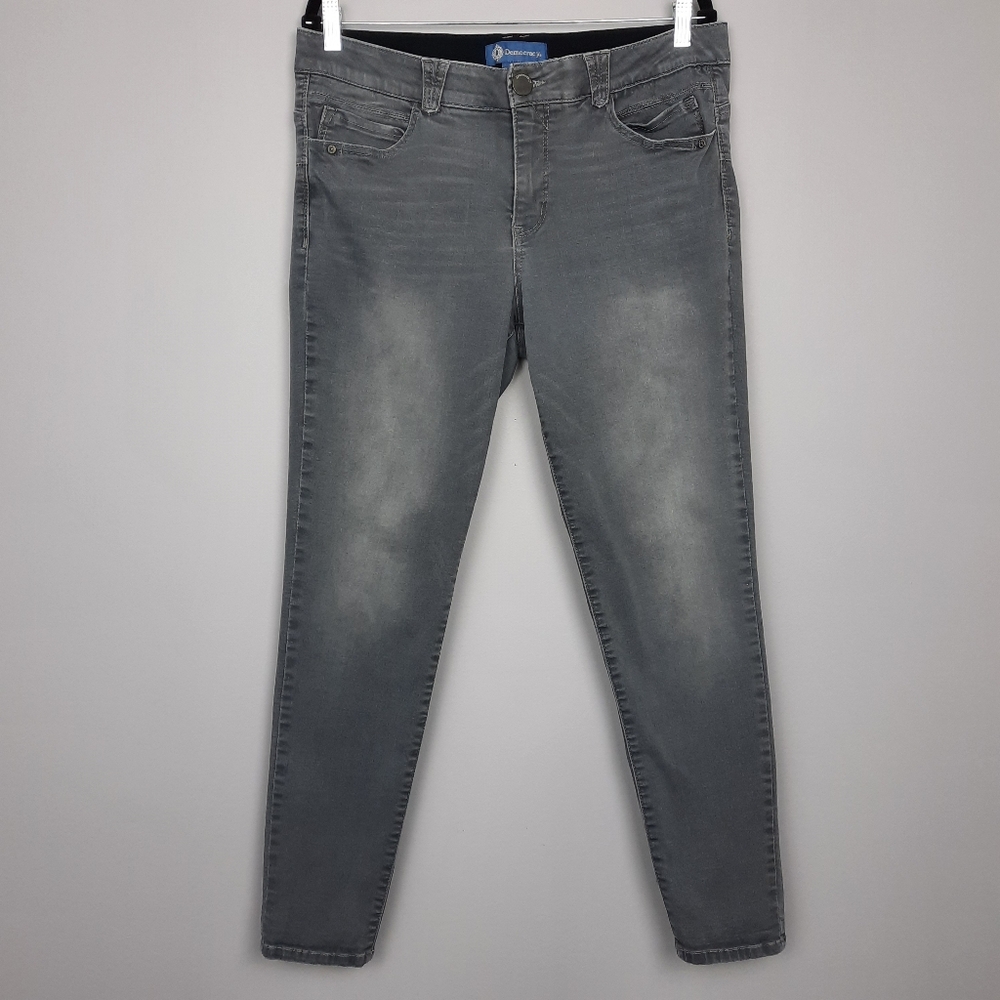Democracy Absolution Gray Midrise Stretch Denim Skinny Jeans size 14